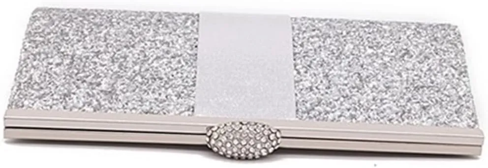 2pcs Glitter Handbag Fashion Clutch Prom Handbag Wedding Clutch Evening Bag Handbags Clutch Purse Chain