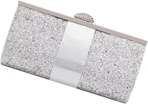 2pcs Glitter Handbag Fashion Clutch Prom Handbag Wedding Clutch Evening Bag Handbags Clutch Purse Chain