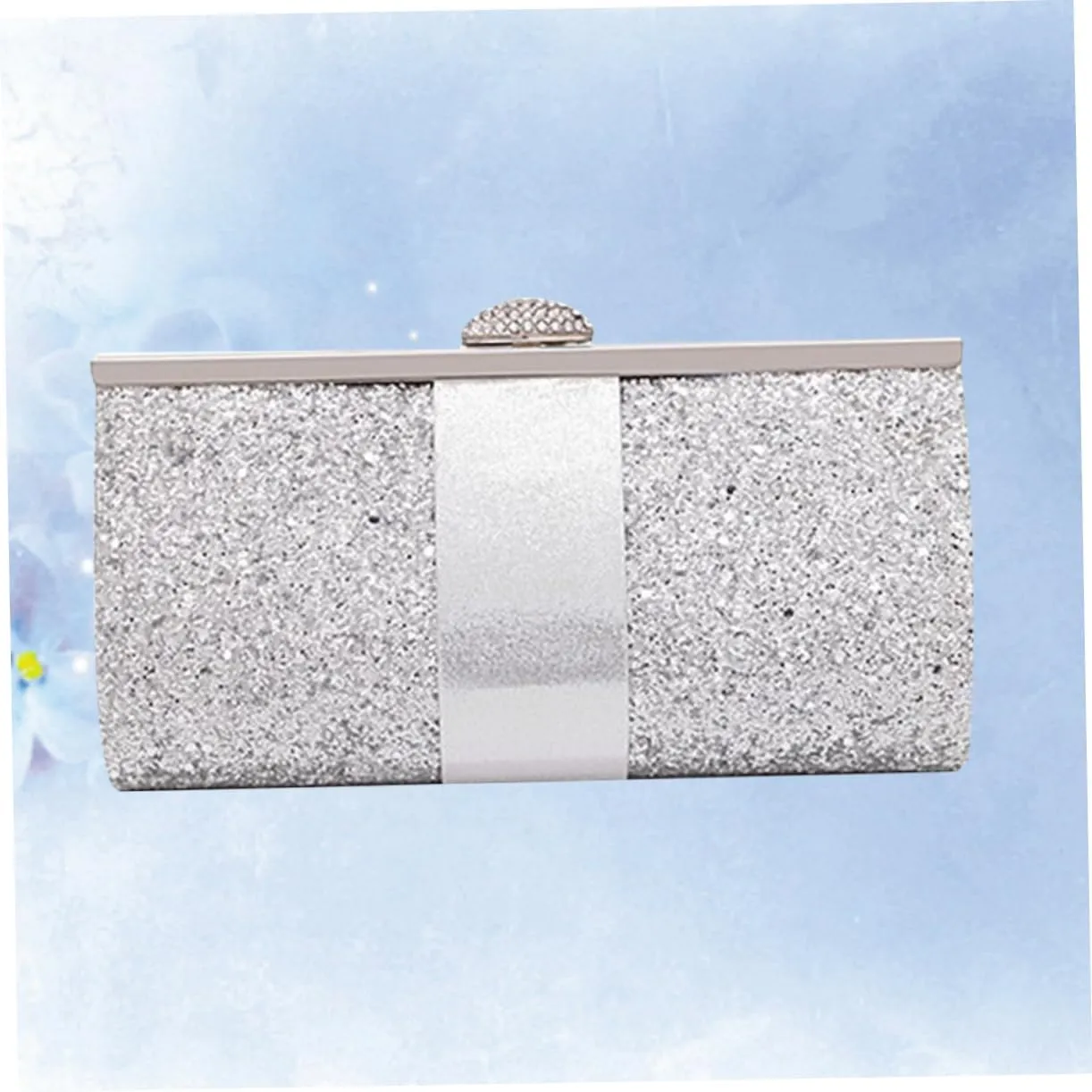 2pcs Glitter Handbag Fashion Clutch Prom Handbag Wedding Clutch Evening Bag Handbags Clutch Purse Chain