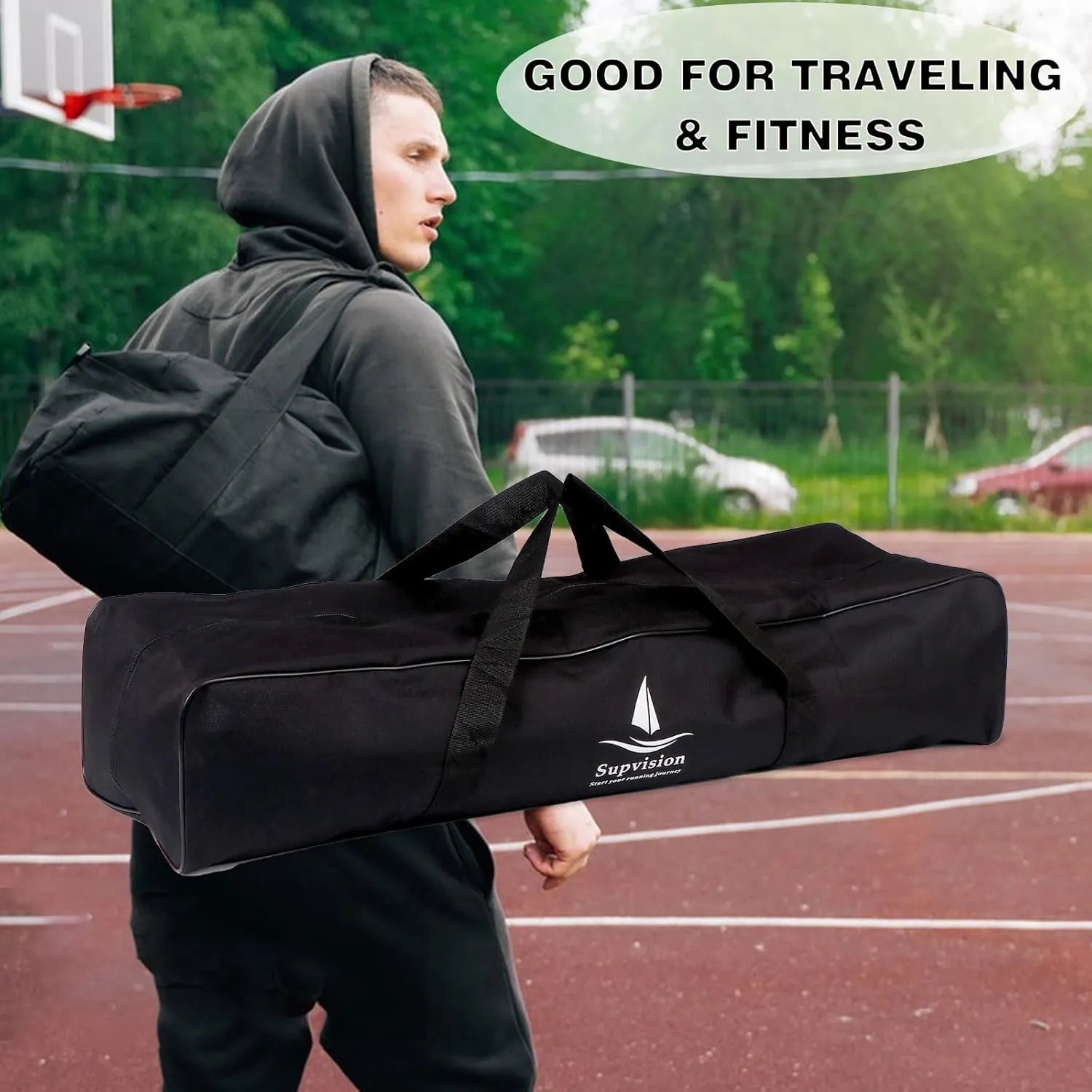 31.5in Foldable Duffle Bag Fits Starting Blocks with an Overall Length of Less Than 30 Inches Extra Large Travel DuffelTote GymBag with Zippers and Handles Sports Oxford Cloth Bags