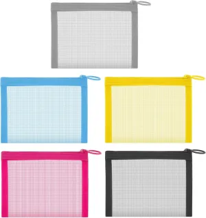 5 Pcs Mini Zipper Mesh Bags Makeup Organizer Zipper Pouch Portable Travel Storage Pouch for Lipstick Cosmetic Coin Purse Toiletry Daily Accessories Key Credit Card Office Supplies Small Items