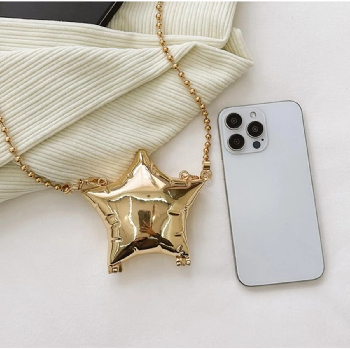 Acrylic Clutch Purse for Women Novelty Star Shaped Handbags Unique Purse for Party Cocktail Shoulder Bag
