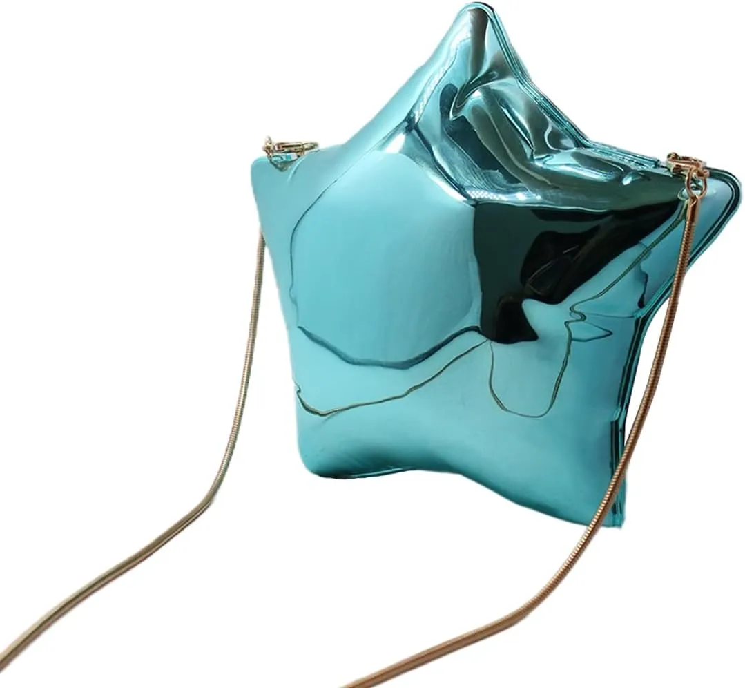 Acrylic Clutch Purse for Women Novelty Star Shaped Handbags Unique Purse for Party Cocktail Shoulder Bag