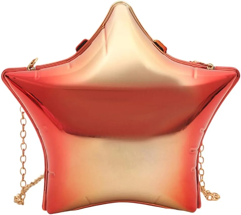Acrylic Clutch Purse for Women Novelty Star Shaped Handbags Unique Purse for Party Cocktail Shoulder Bag