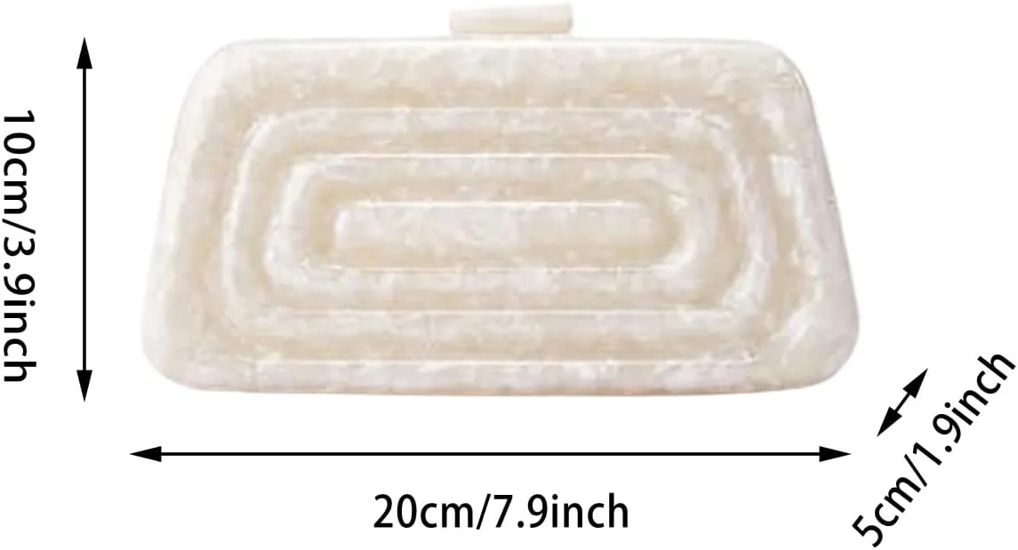 Acrylic Clutch Purse for Women Unique Acrylic Evening Bag Trendy Wedding Purses and Handbags for Party Prom