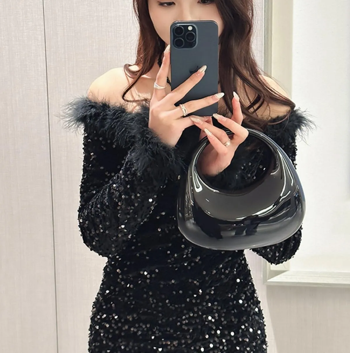 Acrylic Handbags for Women Cute Acrylic Clutch Small Unique Purse Trendy Metal Evening Bag for Party Cocktail