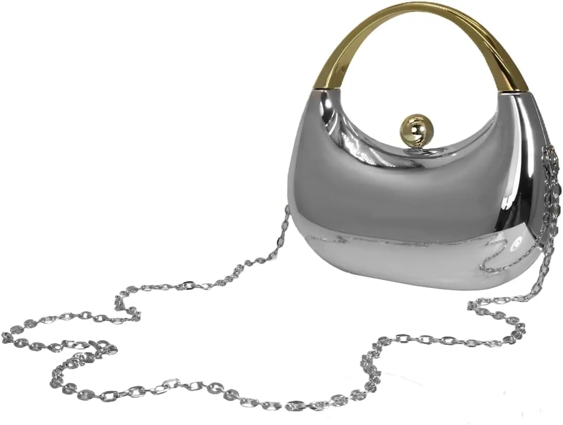 Acrylic Handbags for Women Cute Acrylic Clutch Small Unique Purse Trendy Metal Evening Bag for Party Cocktail
