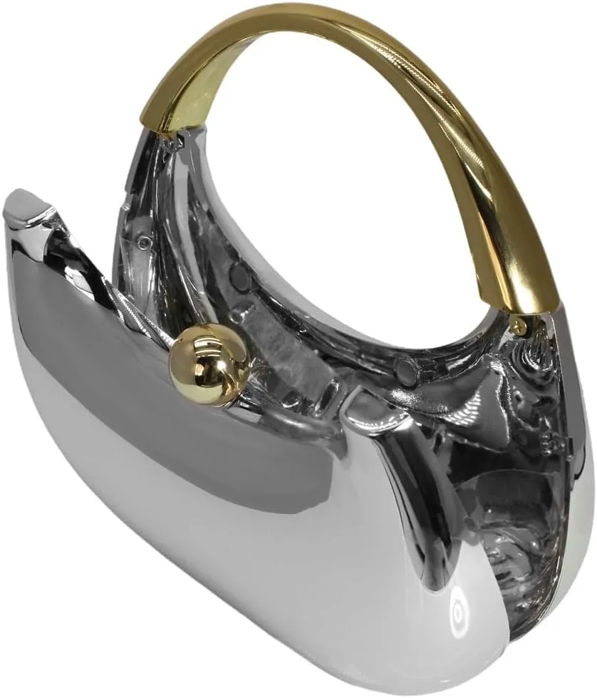 Acrylic Handbags for Women Cute Acrylic Clutch Small Unique Purse Trendy Metal Evening Bag for Party Cocktail