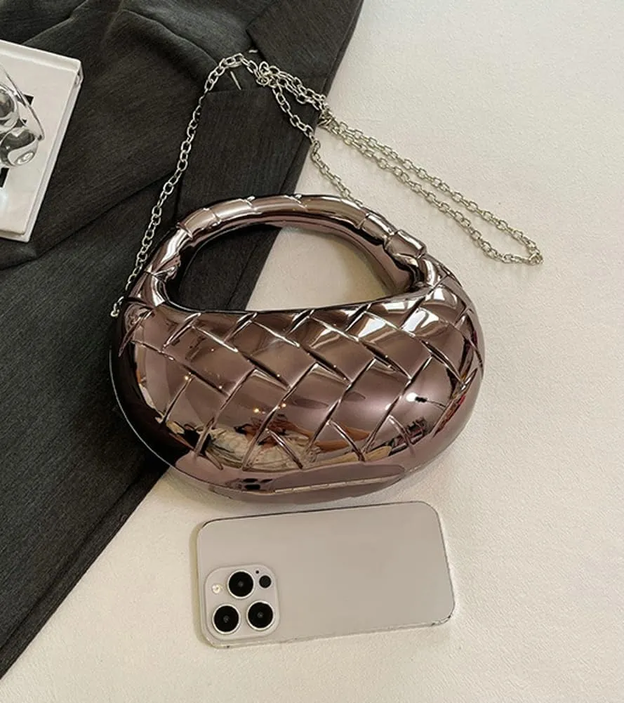 Acrylic Handbags for Women Unique Top-handle Evening Clutch Purse Chain Strap Crossbody Bag for Wedding Cocktail Party