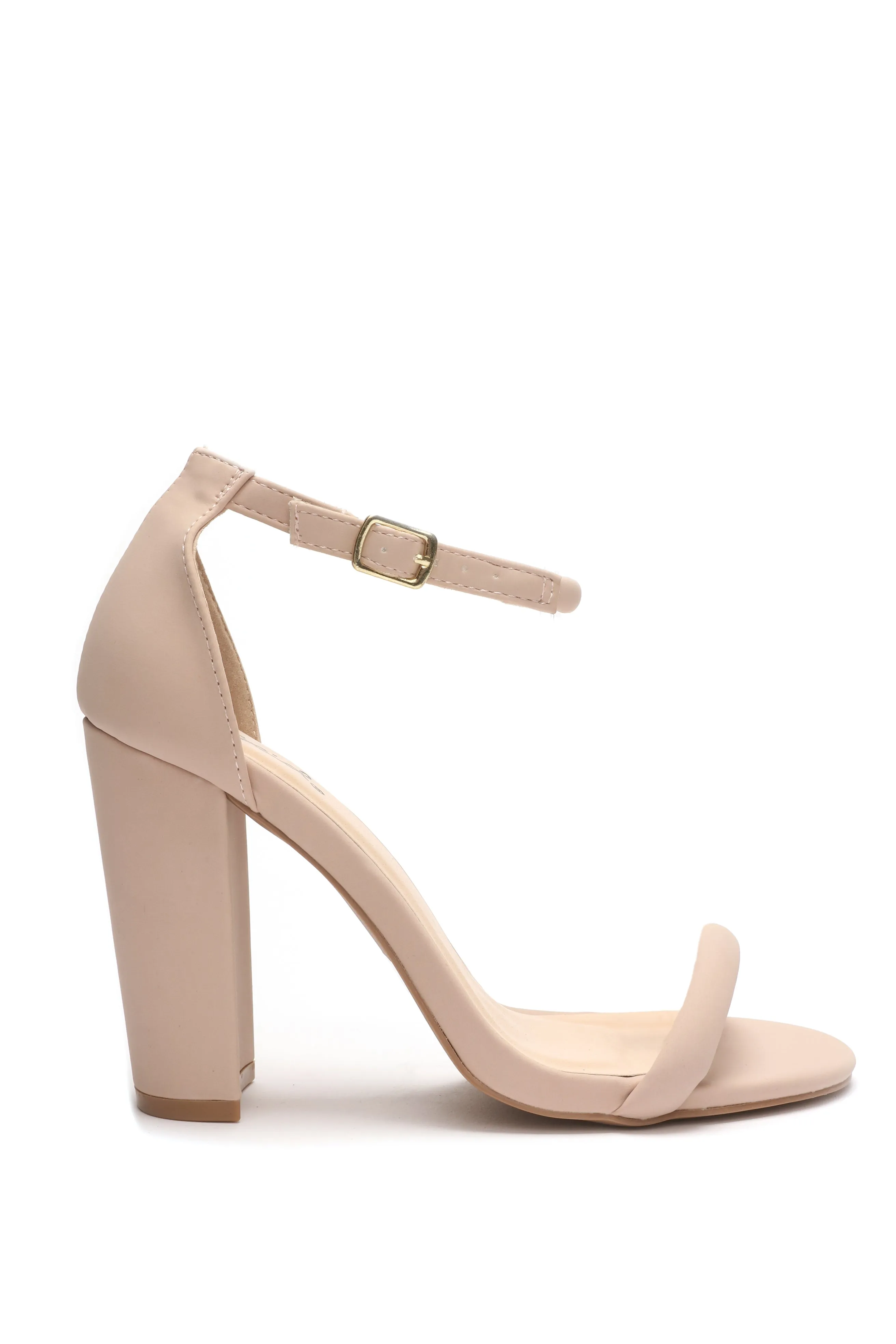 Adalynn Block Heel - Nude
