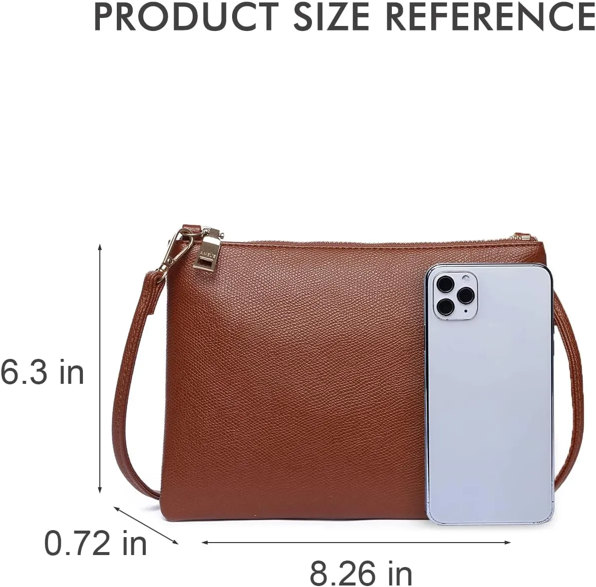 AMELIE GALANTI womens small crossbody strap handbag bag,Soft Leather Fabric Delicate Durable Fashion Design