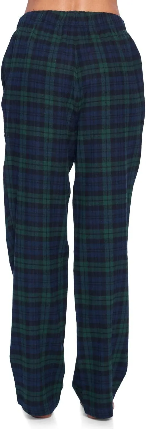 Ashford & Brooks Women's Super Soft Flannel Plaid Pajama Sleep Pants