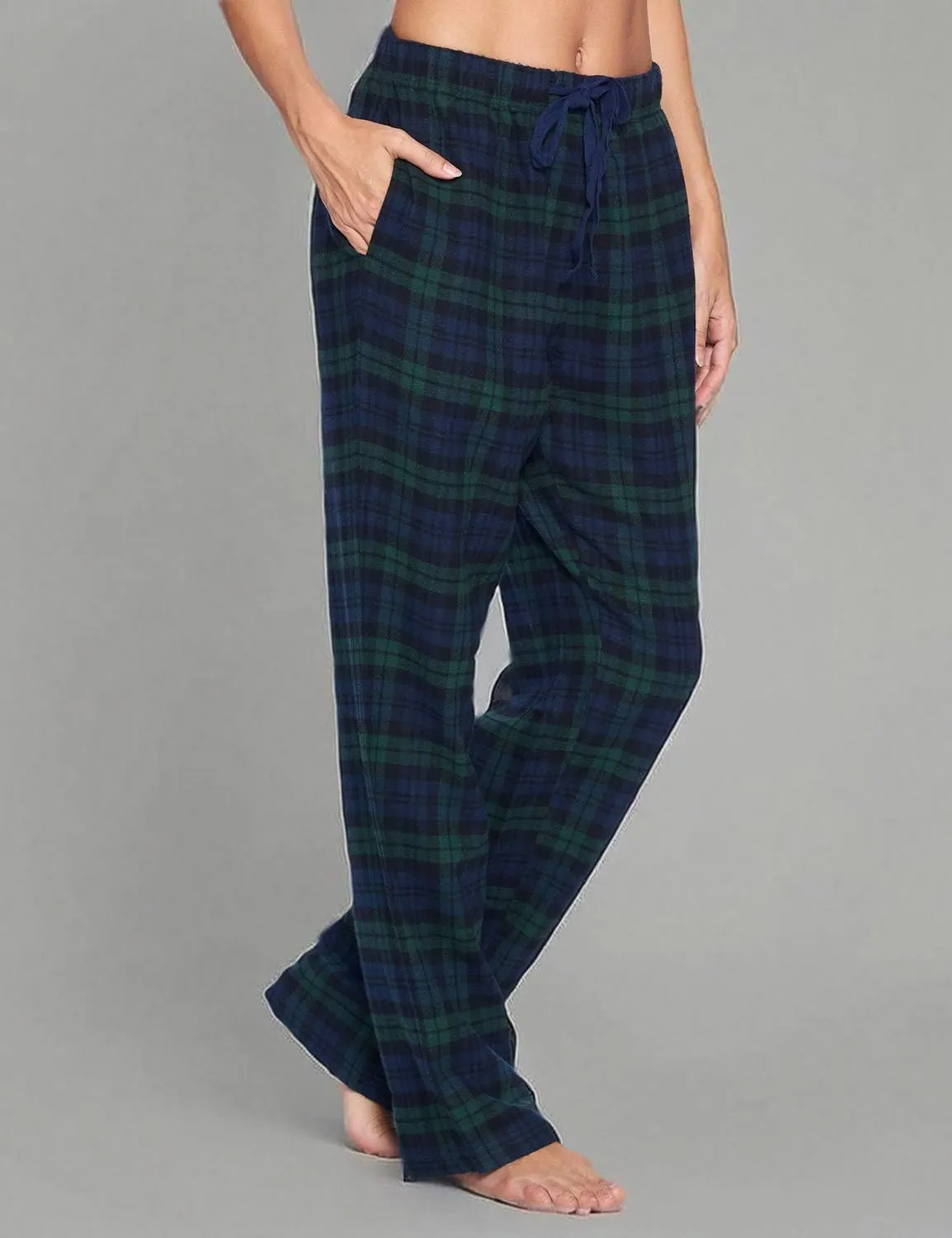 Ashford & Brooks Women's Super Soft Flannel Plaid Pajama Sleep Pants