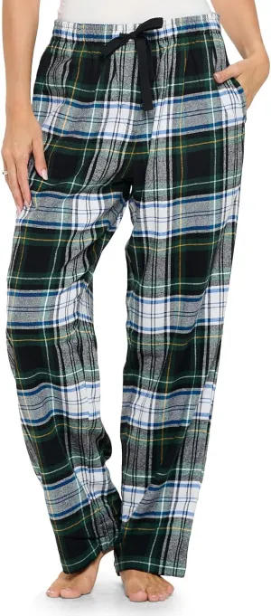 Ashford & Brooks Women's Super Soft Flannel Plaid Pajama Sleep Pants