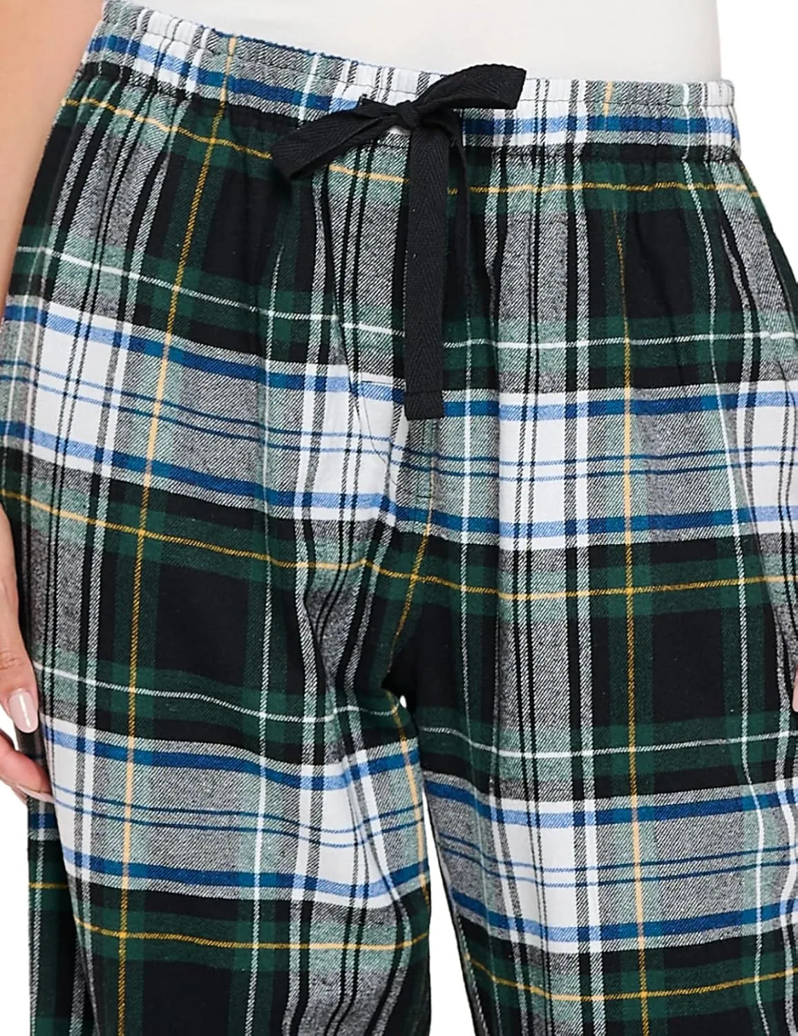Ashford & Brooks Women's Super Soft Flannel Plaid Pajama Sleep Pants