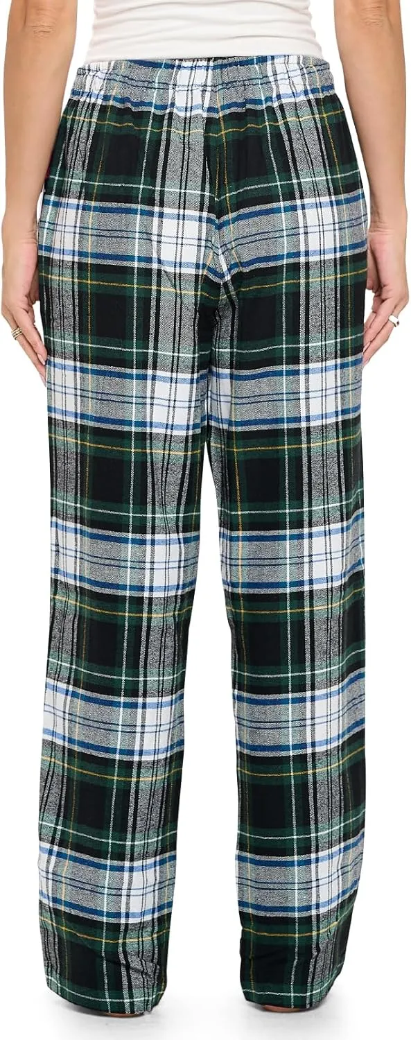 Ashford & Brooks Women's Super Soft Flannel Plaid Pajama Sleep Pants
