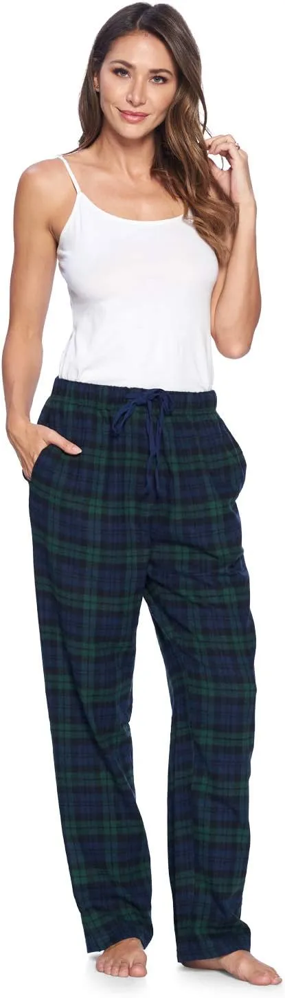 Ashford & Brooks Women's Super Soft Flannel Plaid Pajama Sleep Pants