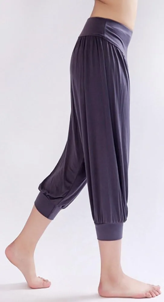 AvaCostume Modal Cotton Soft Yoga Sports Dance Harem Capri Pants