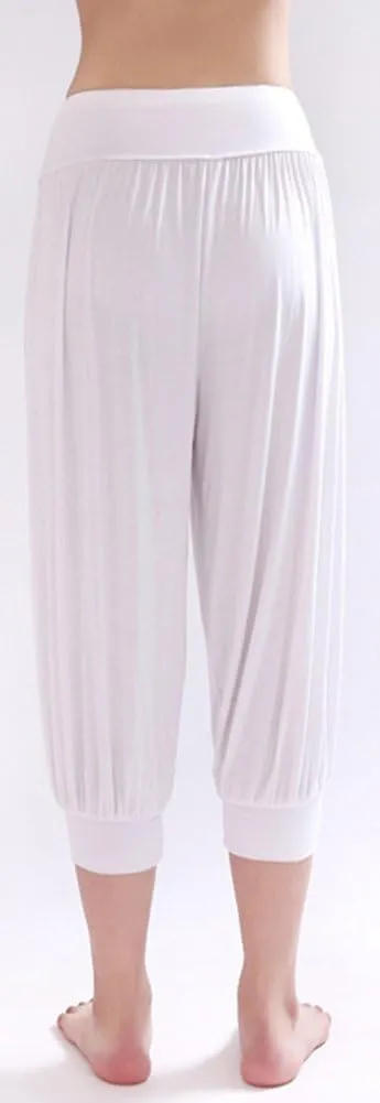 AvaCostume Modal Cotton Soft Yoga Sports Dance Harem Capri Pants