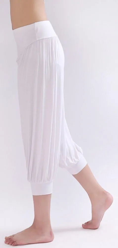 AvaCostume Modal Cotton Soft Yoga Sports Dance Harem Capri Pants