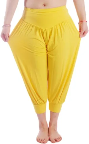 AvaCostume Modal Cotton Soft Yoga Sports Dance Harem Capri Pants