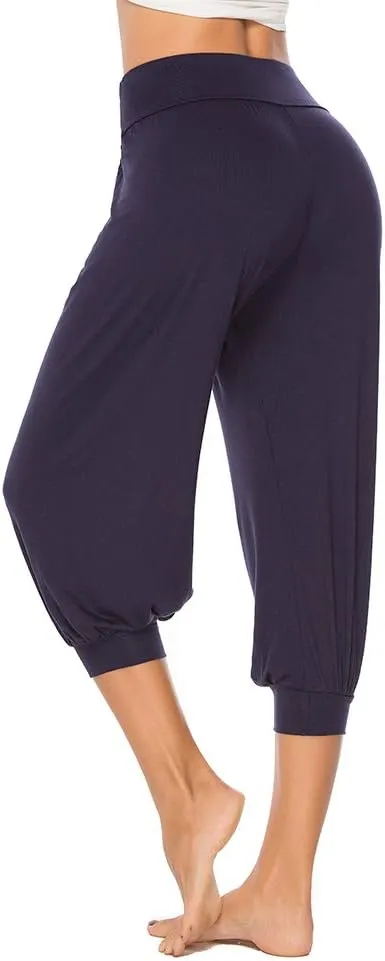 AvaCostume Modal Cotton Soft Yoga Sports Dance Harem Capri Pants