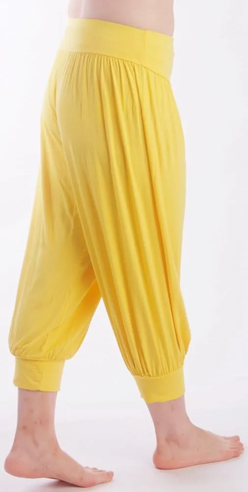 AvaCostume Modal Cotton Soft Yoga Sports Dance Harem Capri Pants