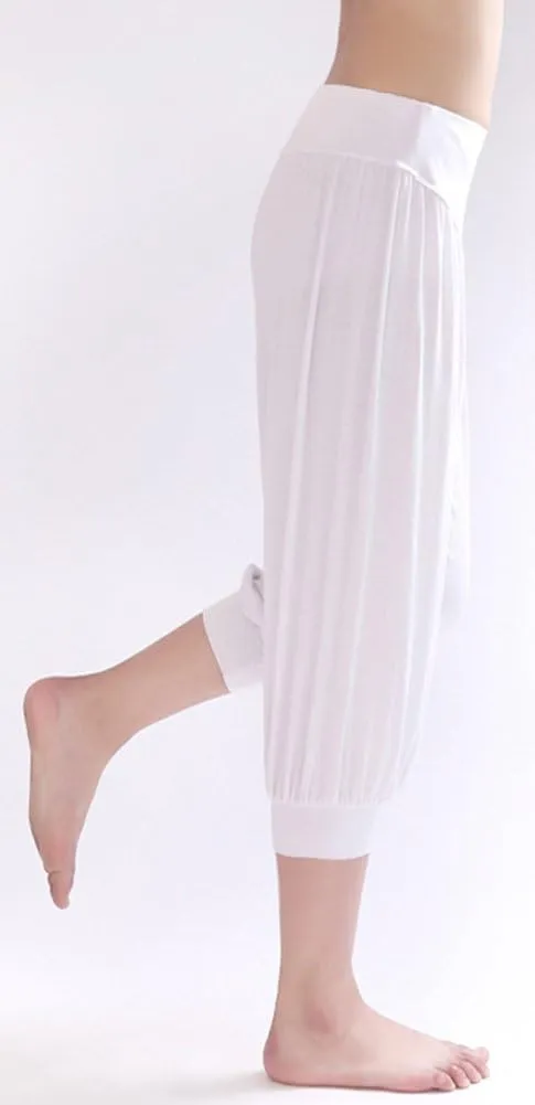 AvaCostume Modal Cotton Soft Yoga Sports Dance Harem Capri Pants