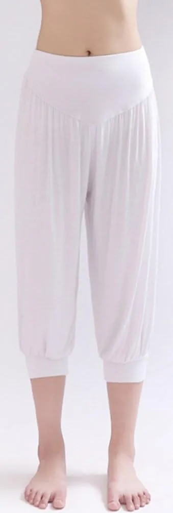 AvaCostume Modal Cotton Soft Yoga Sports Dance Harem Capri Pants