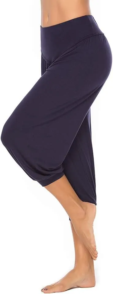 AvaCostume Modal Cotton Soft Yoga Sports Dance Harem Capri Pants