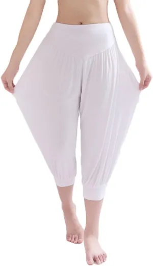 AvaCostume Modal Cotton Soft Yoga Sports Dance Harem Capri Pants