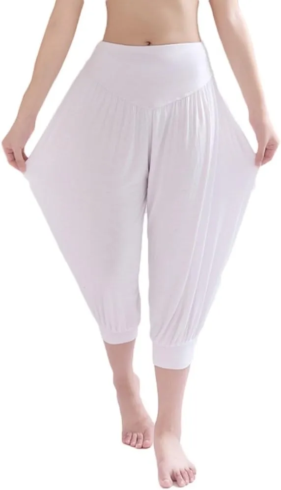 AvaCostume Modal Cotton Soft Yoga Sports Dance Harem Capri Pants