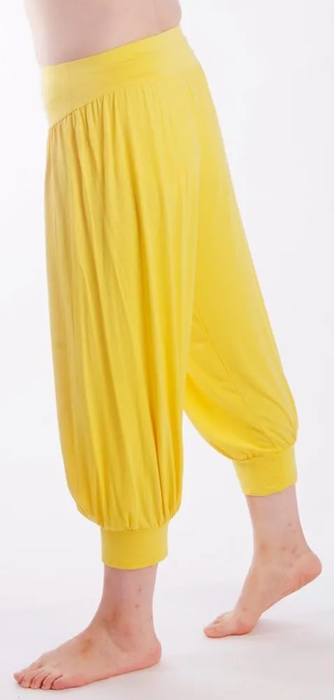 AvaCostume Modal Cotton Soft Yoga Sports Dance Harem Capri Pants