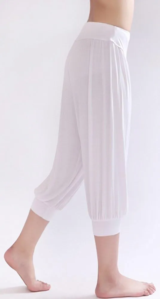 AvaCostume Modal Cotton Soft Yoga Sports Dance Harem Capri Pants