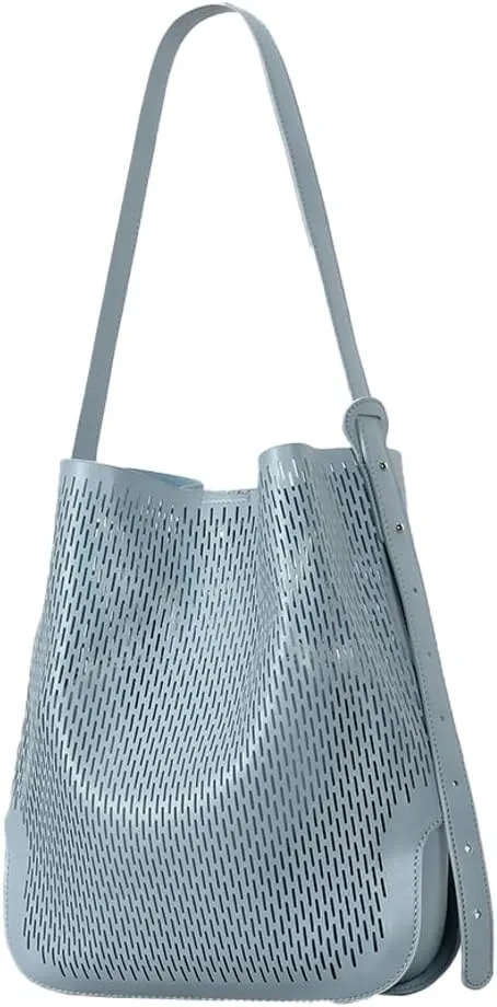 Beach Tote Bags PU Leather Hobo Bag Bucket Crossbody Purses Large Women's Shoulder Handbags Satchels for Shopping Swim Travel