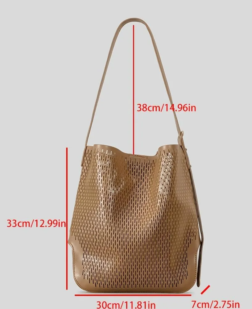Beach Tote Bags PU Leather Hobo Bag Bucket Crossbody Purses Large Women's Shoulder Handbags Satchels for Shopping Swim Travel