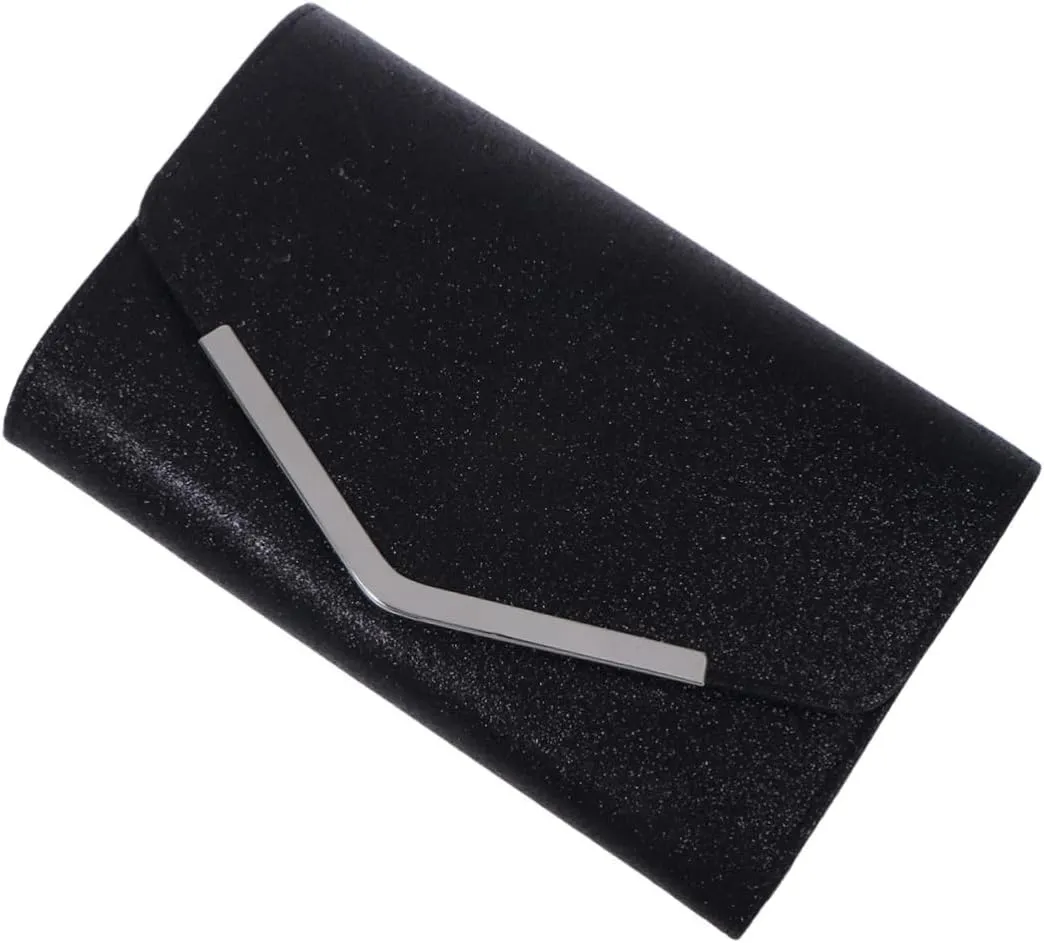 Beaupretty Evening Handbag Clutch Bag for Women Elegant Purse with Glitter Pattern for Wedding Parties Banquets and Evening Cocktails
