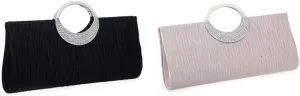 BESTYASH Tan Clutch Purse for Women Pleated Diamond Evening Bag Fashion Bag for Wedding Party Prom Ball