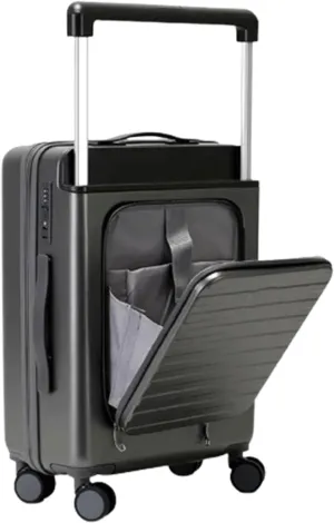 BKEKM Carry On Luggage Travel Luggage Comfortable Lightweight Luggage Suitcase Front Opening Design Trolley Luggage Lightweight Hard Shell Suitcases Lightweight