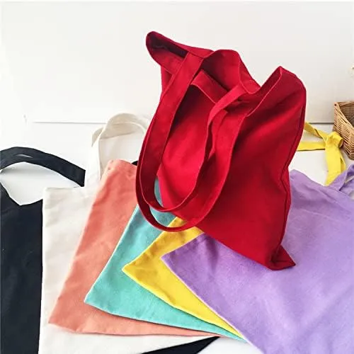 Boolavard Cotton Tote Bag, Lightweight Medium Reusable Grocery Shopping Cloth Bags, Suitable for DIY, Advertising, Promotion
