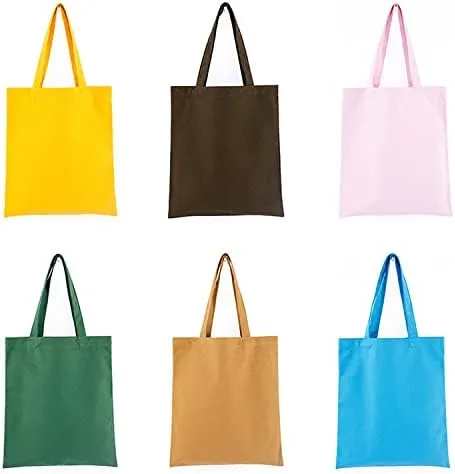 Boolavard Cotton Tote Bag, Lightweight Medium Reusable Grocery Shopping Cloth Bags, Suitable for DIY, Advertising, Promotion