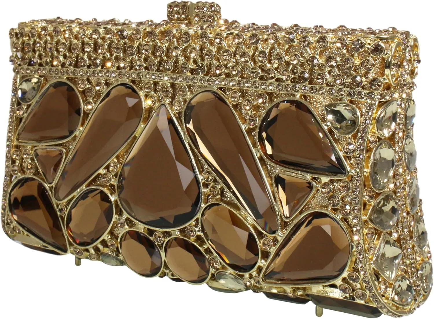 Bridal Crystal Handbags Novetly Rhinestone Stones Purses Box Evening Bag Unique Agate Stones Mini Clutch for Wedding