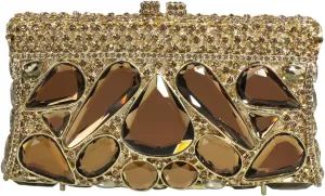 Bridal Crystal Handbags Novetly Rhinestone Stones Purses Box Evening Bag Unique Agate Stones Mini Clutch for Wedding