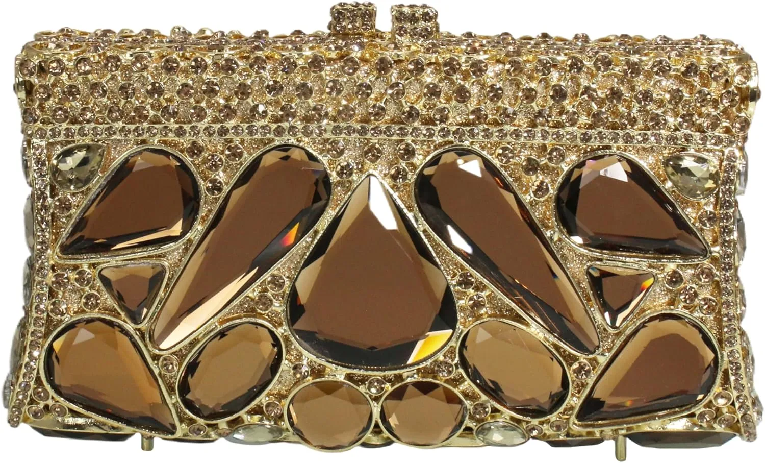 Bridal Crystal Handbags Novetly Rhinestone Stones Purses Box Evening Bag Unique Agate Stones Mini Clutch for Wedding