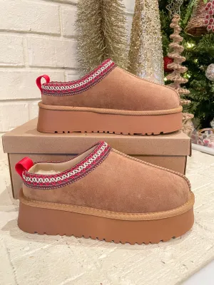Brown Tessa Platform Slippers