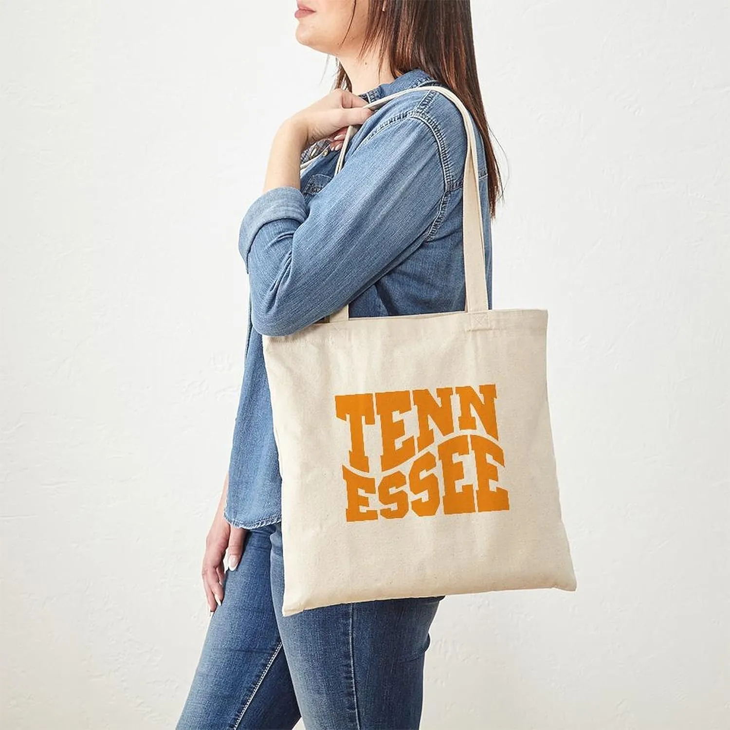 CafePress Tennessee Tote Bag Reusable Natural Beige Canvas Shopping Bag