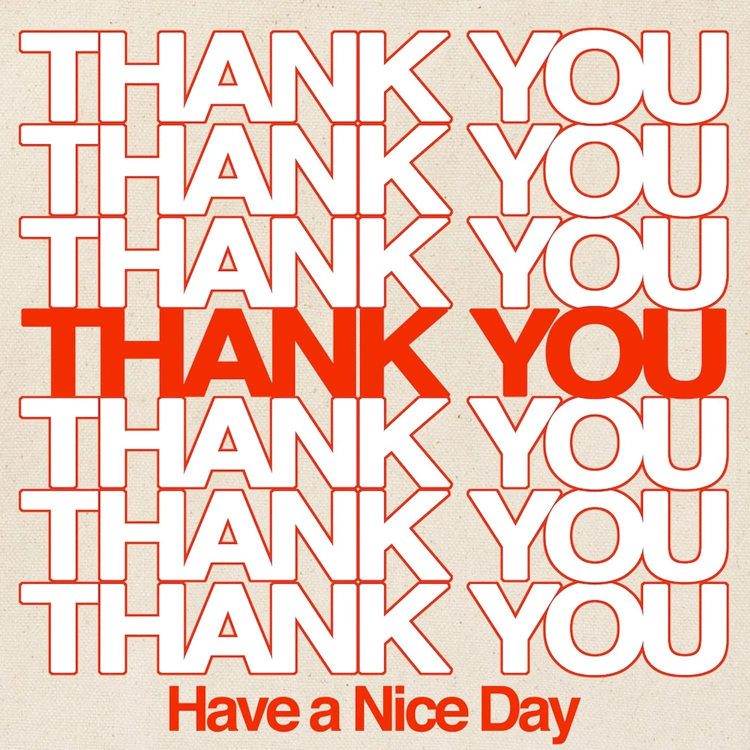 CafePress Thank You Have A Nice Day Tote Bag Reusable Natural Beige Canvas Shopping Bag