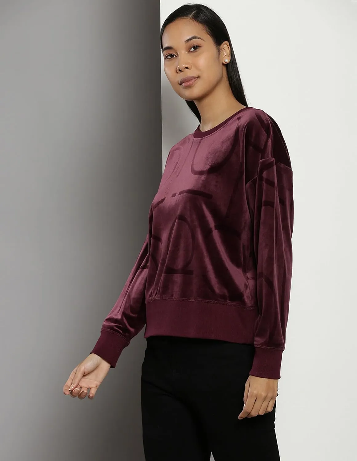 Calvin Klein Women's Embosed Logo Knit Longsleeve