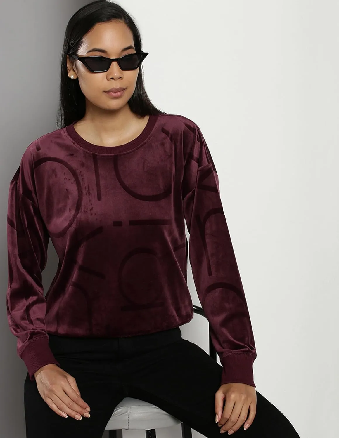 Calvin Klein Women's Embosed Logo Knit Longsleeve