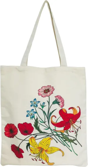Canvas Floral Botanical Tote Bag for Women Teacher, Reusable Grocery Bags, Cute Cat Tote Bags Aesthetic for Shopping